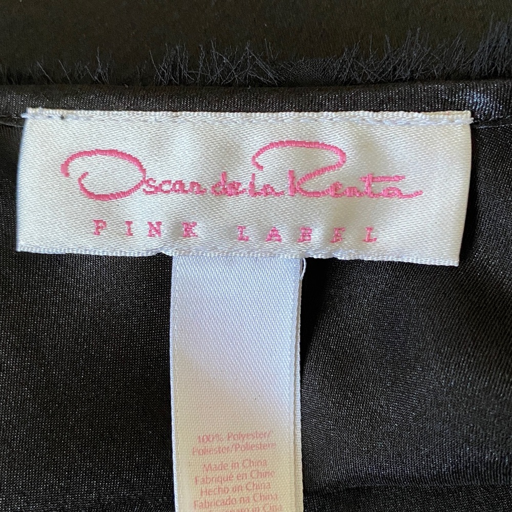 Oscar de la Renta Pink Label Satin Tulle Night Gown Slip Maxi Size L - Picture 11 of 15